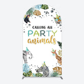 Lofaris Calling Party Animals Jungle Birthday Arch Backdrop